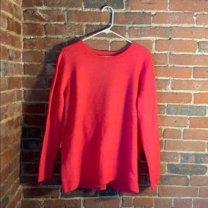 Pink sweater with cute cross back detail